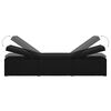 vidaXL Camas de Sol de Jardim 3 pcs Preto Rattan Sint&eacute;tico