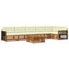 vidaXL Conjunto de Sof&aacute;s para Exterior 7 pcs Natural e Creme