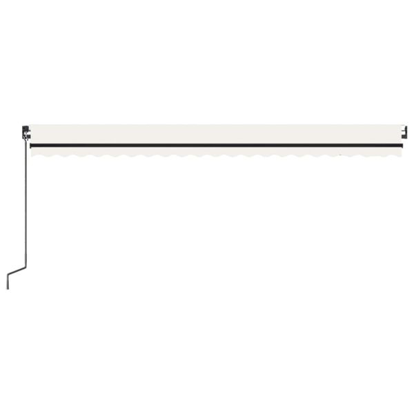 vidaXL Toldo retr&aacute;til manual 500x300 cm cor creme