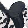 vidaXL Brinquedo de montar cavalo peluche preto e branco XXL