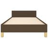 vidaXL Estrutura de cama sem colch&atilde;o 80x200 cm tecido castanho-escuro
