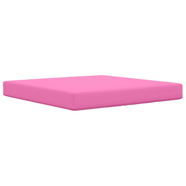 vidaXL Almofada para Sof&aacute; Externo Rosa 80 x 80 x 8 cm Poli&eacute;ster