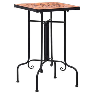 vidaXL Mesa de apoio em mosaico cer&acirc;mica terracota