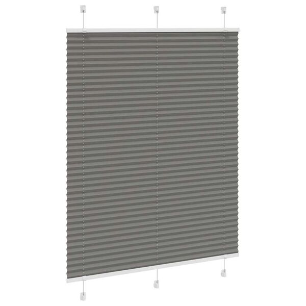 vidaXL Antracite Plissada Cega 105x150 cm Largura Tecido 104,4 cm
