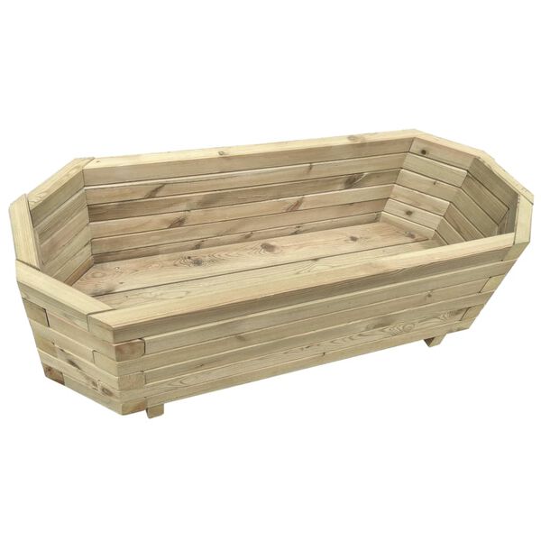 vidaXL Canteiro elevado para jardim 100x40x31 cm pinho impregnado