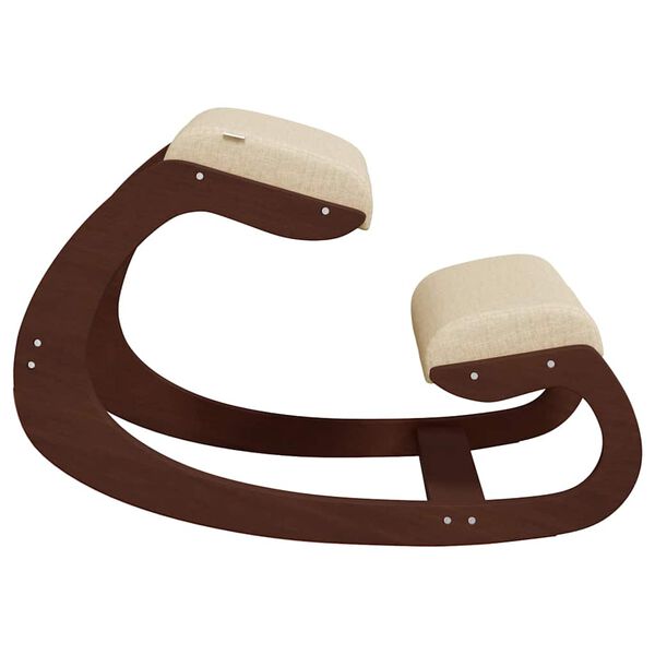 vidaXL Cadeira de ajoelhar 55x84x55 cm contraplacado de b&eacute;tula creme