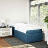 vidaXL Cama com molas/colch&atilde;o 90x190 cm veludo azul-escuro