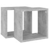 vidaXL Prateleiras parede forma de cubo 2pcs 26x15x26 cm cinza cimento