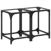 vidaXL Mesas de centro c/ topo vidro transparente 2 pcs 30x30x40cm a&ccedil;o