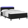 vidaXL Cama Box com colch&atilde;o com cabeceira Preto 140 x 200 cm tecido