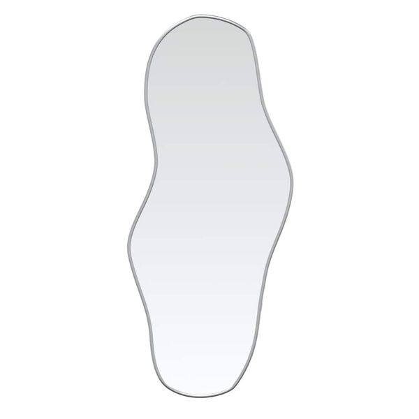 vidaXL Espelho de parede 90x40 cm prateado