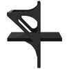 vidaXL Prateleiras de parede com barras 2 pcs 30x25x30 cm preto