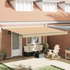 vidaXL Toldo Retr&aacute;til Riscas Multicolor 450 &times; 300 cm Poli&eacute;ster e Metal