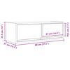 vidaXL Móveis de TV 2pcs 80x31x25,5cm deriv. madeira sonoma cinzento