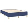 vidaXL Cama box spring c/ colch&atilde;o e LED 140x190 cm tecido azul