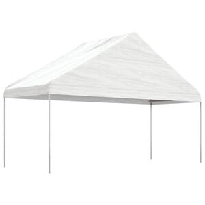 vidaXL Gazebo com telhado 5,88x2,23x3,75 m polietileno branco