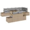 vidaXL Conjunto de Sof&aacute; de Jardim 9 unid. Bege vime PE