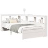 vidaXL Cama com estante sem colch&atilde;o 90x200 cm pinho maci&ccedil;o branco