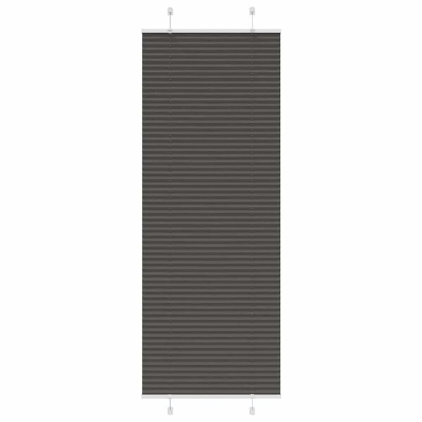 vidaXL Preto Plissada Cega 80x200 cm Largura Tecido 79,4 cm Poli&eacute;ster