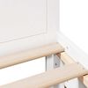 vidaXL Estrutura de cama s/ colch&atilde;o e c/ cabeceira pinho maci&ccedil;o branco