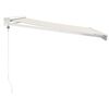 vidaXL Toldo retr&aacute;til 3,5x2,5 m tecido e alum&iacute;nio cor creme