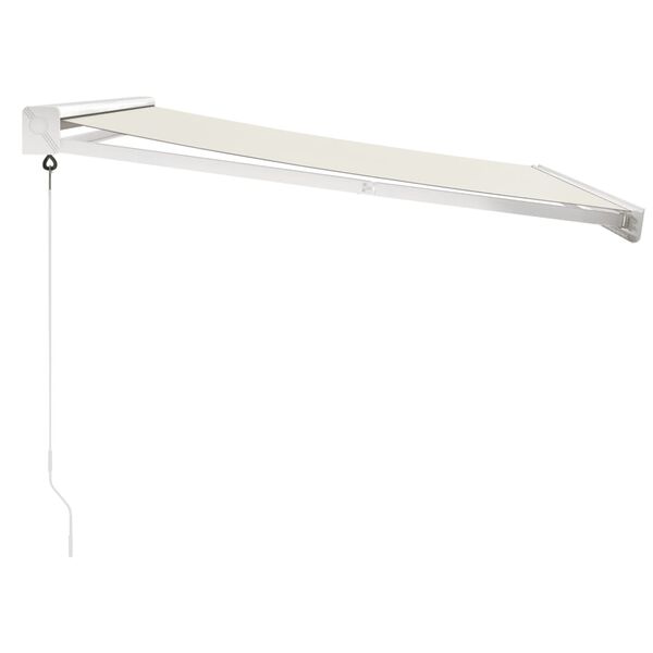 vidaXL Toldo retr&aacute;til 3,5x2,5 m tecido e alum&iacute;nio cor creme