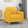 vidaXL Poltrona 60 cm tecido amarelo-claro