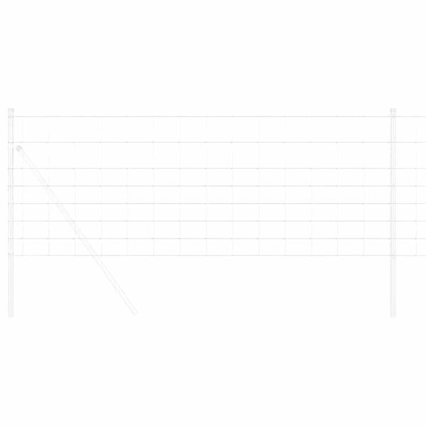 vidaXL Cerca de campo Prateado 25 x 0,8 m A&ccedil;o galvanizado