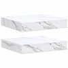 vidaXL Prateleira de Parede 2 unid. M&aacute;rmore Branco 23 x 23,5 x 3,8 cm