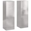 vidaXL Suporte para Plantas 2 pcs Prateado 24 x 24 x 75 cm