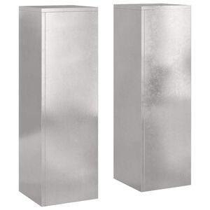 vidaXL Suporte para Plantas 2 pcs Prateado 24 x 24 x 75 cm