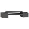 vidaXL Suporte para monitor 70x27,5x15 cm pinho maci&ccedil;o cinzento