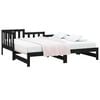 vidaXL Sof&aacute;-cama de puxar 2x(80x200) cm pinho maci&ccedil;o preto