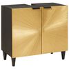 vidaXL Arm&aacute;rio de lava-lou&ccedil;a com porta Preto e Ouro 62 x 33 x 58 cm