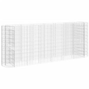 vidaXL Canteiro elevado/cesto gabi&atilde;o 260x50x100 cm ferro galvanizado