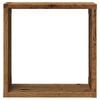 vidaXL Prateleiras de parede cubos 2 pcs deriv. madeira madeira velha