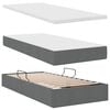 vidaXL Cama com arruma&ccedil;&atilde;o e colch&atilde;o Cinza Escuro 100 x 200 cm