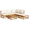 vidaXL 6 pcs conjunto lounge jardim c/almofad&otilde;es madeira maci&ccedil;a ac&aacute;cia