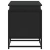 vidaXL Caixa de arruma&ccedil;&atilde;o com tampa derivados de madeira preto