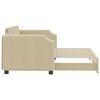 vidaXL Sof&aacute;-cama com gavet&atilde;o 80x200 cm tecido cor creme