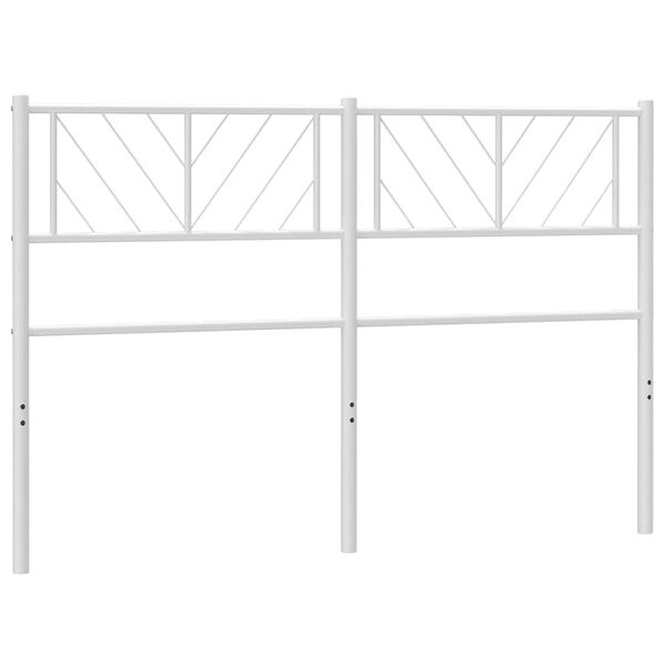 vidaXL Cabeceira de substitui&ccedil;&atilde;o 140 cm metal branco