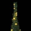 vidaXL &Aacute;rvore Natal pop-up artificial pr&eacute;-iluminada 210 cm verde