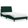vidaXL Cama com colch&atilde;o 100x200 cm veludo verde-escuro