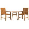 vidaXL 3 pcs conjunto lounge de jardim madeira de ac&aacute;cia maci&ccedil;a