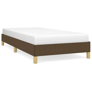 vidaXL Estrutura de cama sem colch&atilde;o 80x200 cm tecido castanho-escuro
