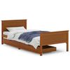 vidaXL Estrutura cama c/ 2 gavetas 100x200cm pinho maci&ccedil;o castanho mel