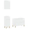 vidaXL Conjunto de Arm&aacute;rios para Banheiro com 3 Pe&ccedil;as DELFT