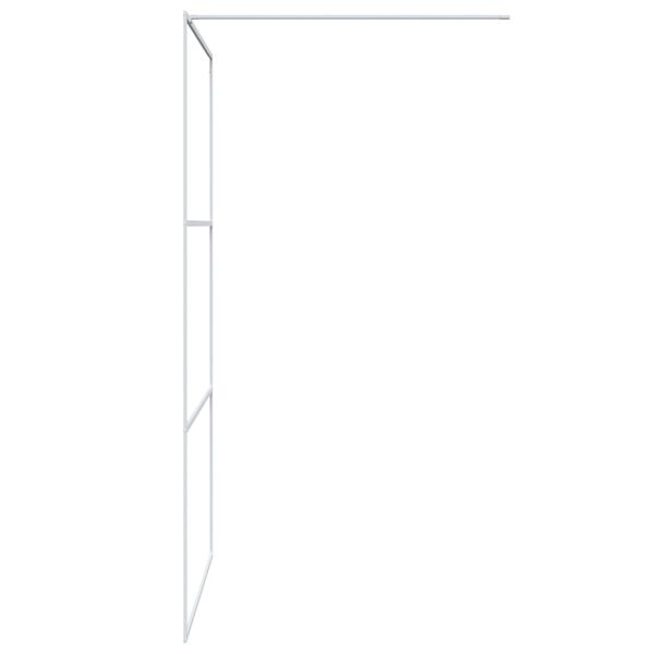 vidaXL Divis&oacute;ria de chuveiro branco 115x195 cm vidro ESG transparente