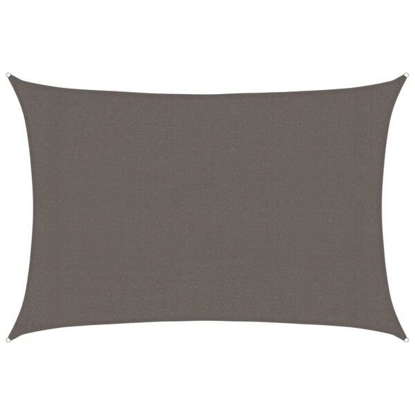 vidaXL Para-sol estilo vela 160 g/m² 3x5 m PEAD antracite