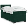 vidaXL Cama com molas/colch&atilde;o 90x190 cm veludo verde-escuro